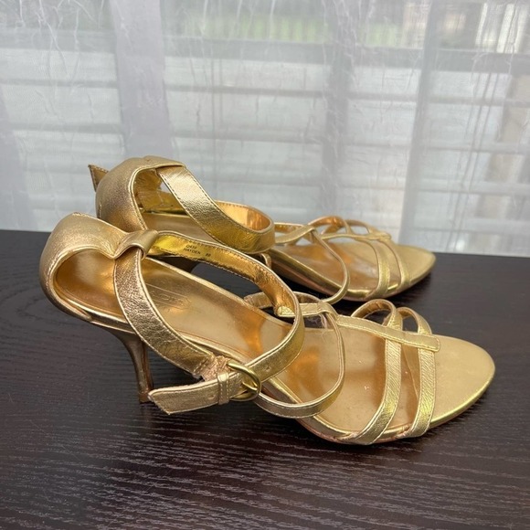 Coach, metallic gold strap he sandals, size 8 B. #002 - Picture 4 of 13